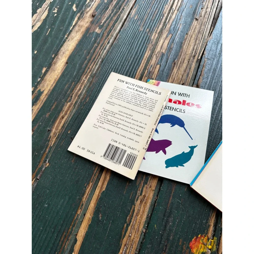 Dover Little ‎ Books Sea Life Fish Whales Stencils Paul E Kennedy Lot of 3